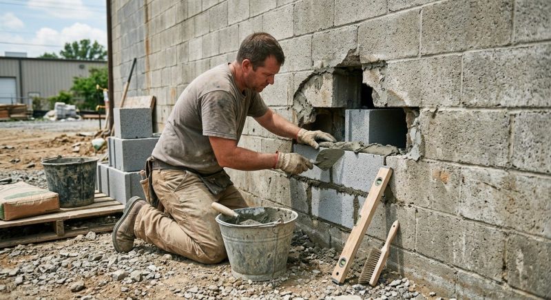 Cinder Block Wall Repair