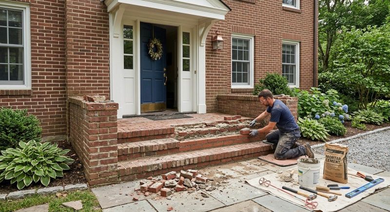 Entryway Brick Repair