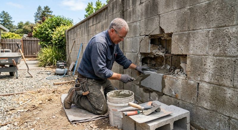 Block Wall Repair in Oconee County, SC