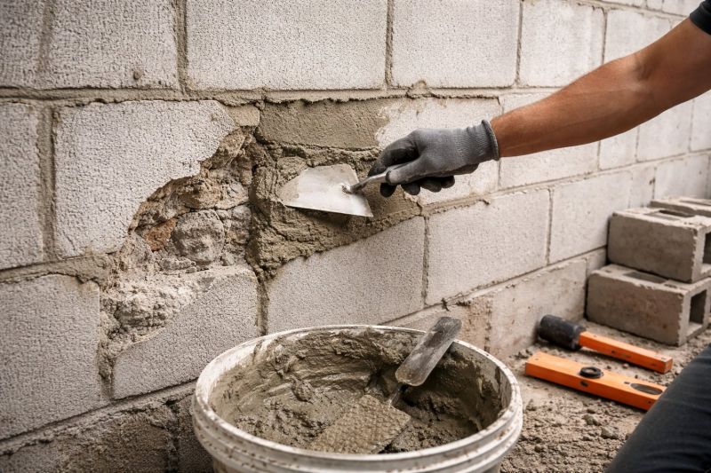 Cinder Block Wall Repair in Fair Play, SC