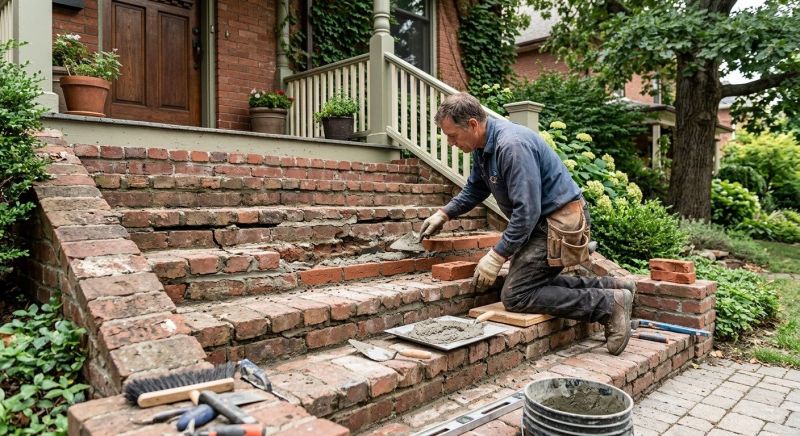 Porch Brick Repair in Seneca, SC