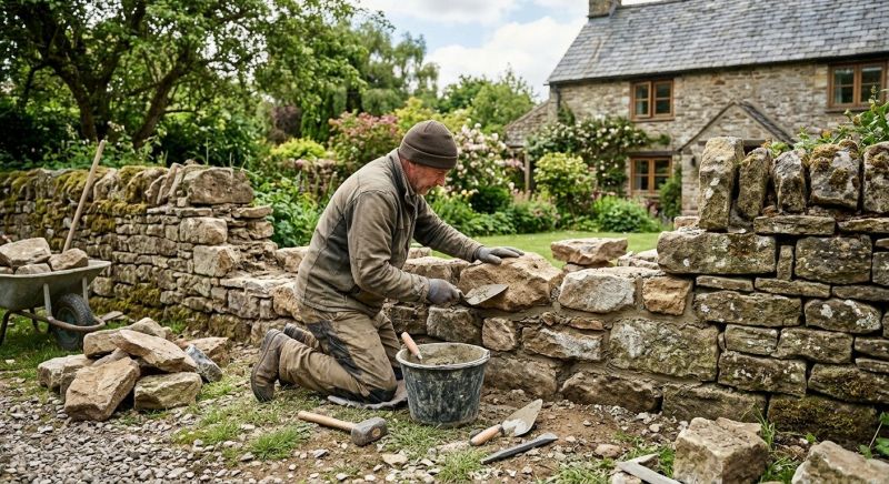 Stone Wall Repair in Pendleton, SC